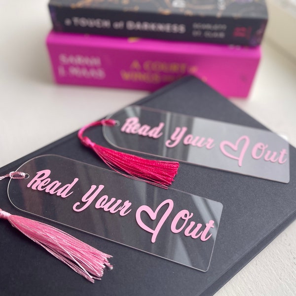 Valentine’s Day Bookmark, Read Your Heart Out, Gifts For Readers, Book Boyfriend, Romantasy Reader, Pink Bookmark, Unique Gifts For Readers