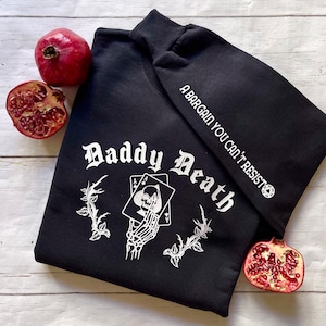 A Touch Of Darkness Merch, Scarlett St. Clair, Hades And Persephone Sweatshirt, Greek Mythology, Daddy Death Crewneck, Hades God of Death