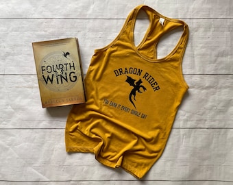 Dragon Rider Tank Top, Fantasy Reader Dragons, Wingleader, Lightning Wielder, Book Club, Gifts For Readers, Dragon Shirt