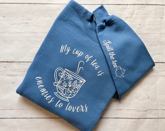 CUSTOMIZABLE Enemies To Lovers Sweatshirt, Favorite Tropes, Gifts For Readers, Reading Shirt, Bookish Babe, Apparel For Book Lovers, Booktok