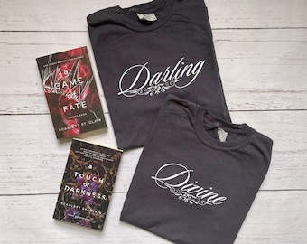 Comfort Colors A Touch Of Darkness Inspired Shirt, Darling, Divine, Scarlett St Clair Inspired, Hades and Persephone, Romantasy, Mythology
