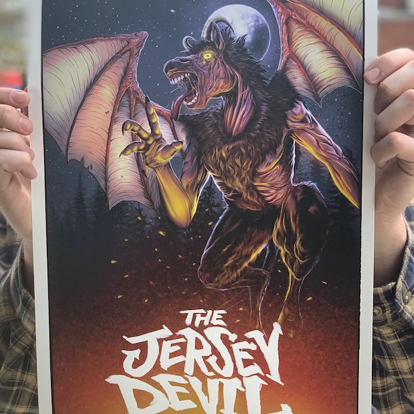Jersey Devil Poster Etsy