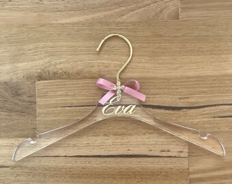 Personalised baby coat hanger