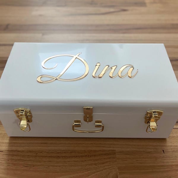 White storage trunk