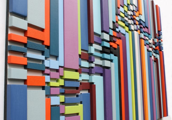 Große Wandkunst Holz-Wandkunst 'Fragment Pause' | Etsy