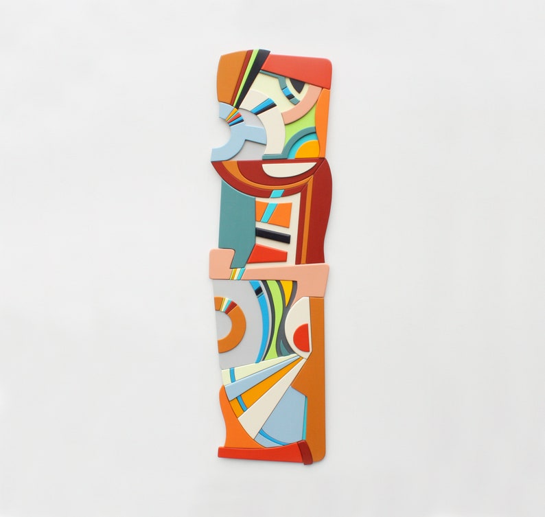 4 Stories... Wall Sculpture Mixed Media Wood Wall Art Etsy