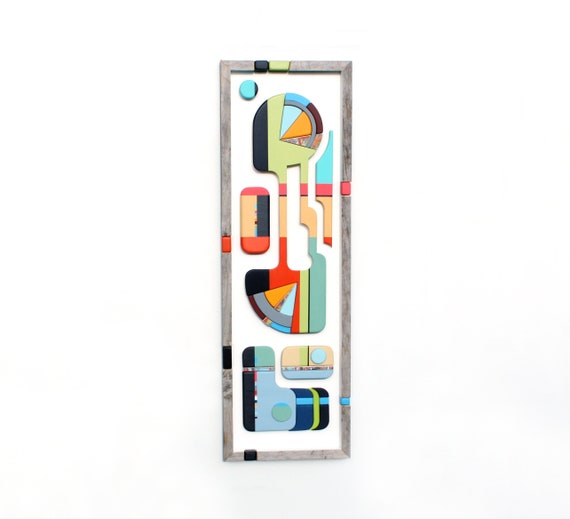 Abstract Wood Wall Art Sculpture: 'Timeless' Contemporary Decor