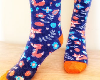 Foxy Socks | Womens socks | Colorful socks | Cool socks | Unique socks | Patterned socks | Crazy socks