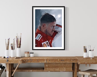 セバスチャン・ベッテルのポートレート - プリント