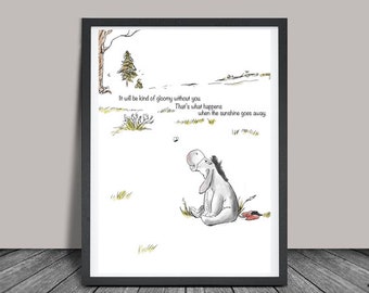 くまのプーさん 君なしでは憂鬱 - プリント