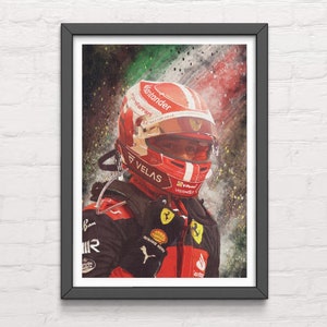 Charles Leclerc 2022 artwork | Formula One Artwork | Ferrari Artwork | Motorsport Prints | F1 Gifts | Gifts For Him | Gifts For Her |