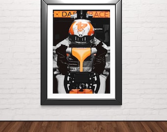 ランド・ノリス ガルフ カラーリング | フォーミュラ ワン アートワーク | モータースポーツ プリント | F1 ギフト | 男性へのギフト | 女性へのギフト |