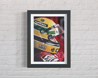 アイルトン・セナのアートワーク | セナのプリント | マクラーレンのアート | フォーミュラワンのアートワーク | モータースポーツのプリント | F1 ギフト | 男性へのギフト | 女性へのギフト |