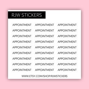 Appointment Script/Text Planner Stickers