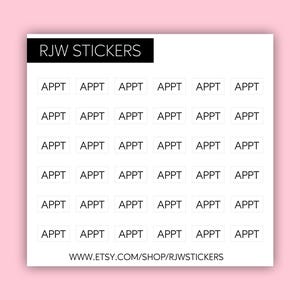 APPT Appointment Script/Text Planner Stickers