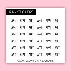APPT Appointment Script/Text Planner Stickers