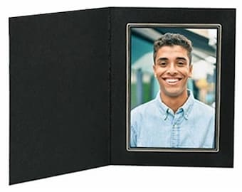 Pack of 10-  Photo Folder 4x6,6x4,5x7,7x5,8x10,10x8- Black/Silver