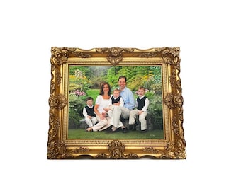 Baroque Gold Leaf Picture Frame, Ornate Victorian Style, 2.5" Wide