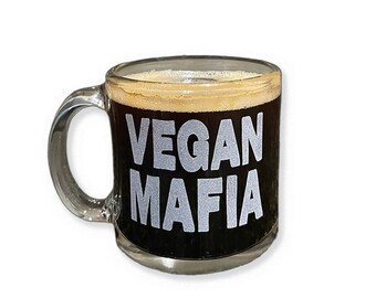 Vegan Mafia Glass Coffee Mug