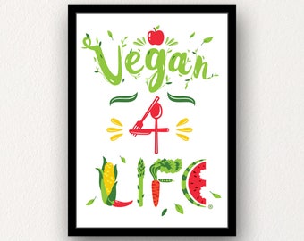 Vegan 4 Life - Poster