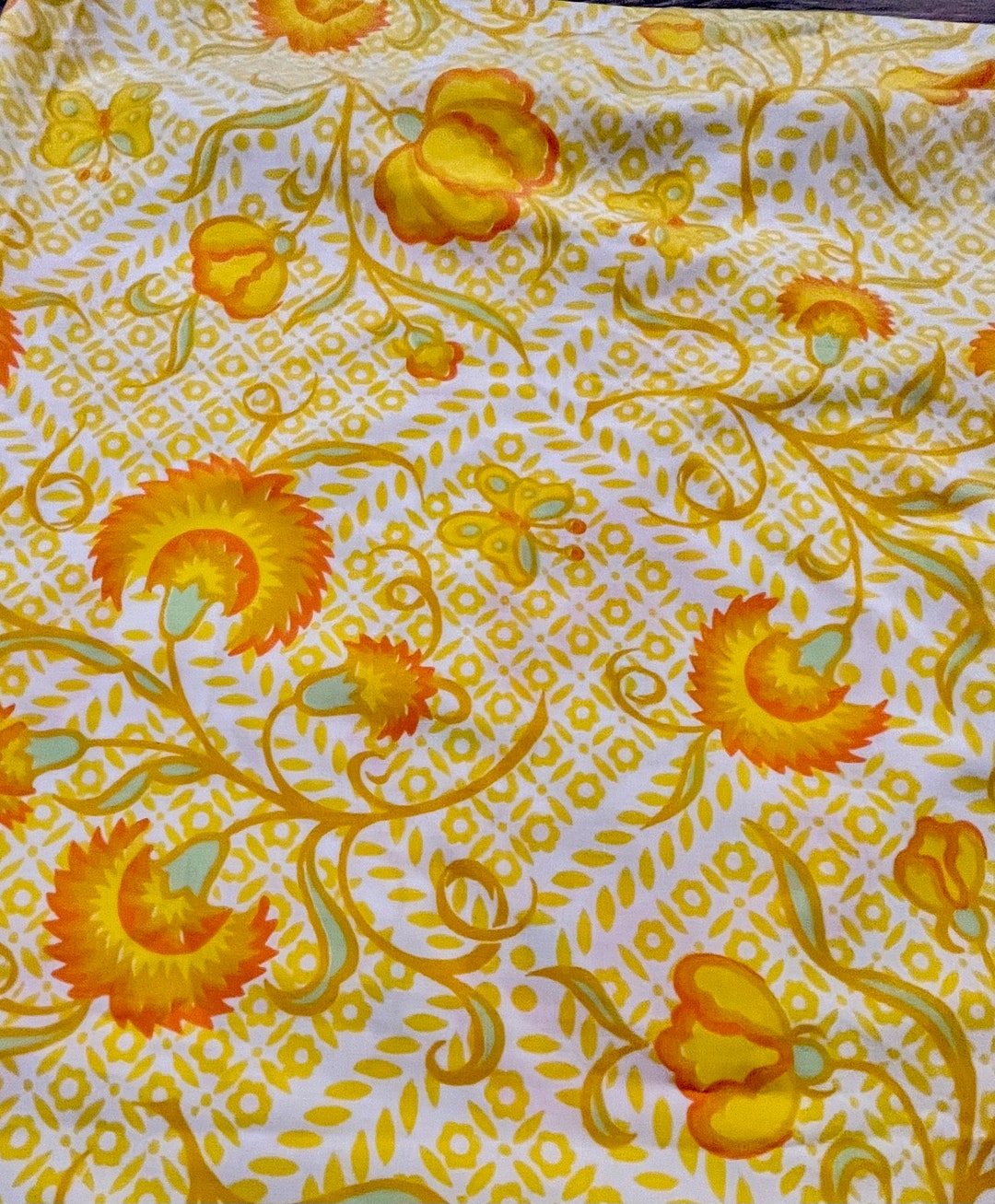 2 Vintage 1970s Full Size Flat Sheets Etsy