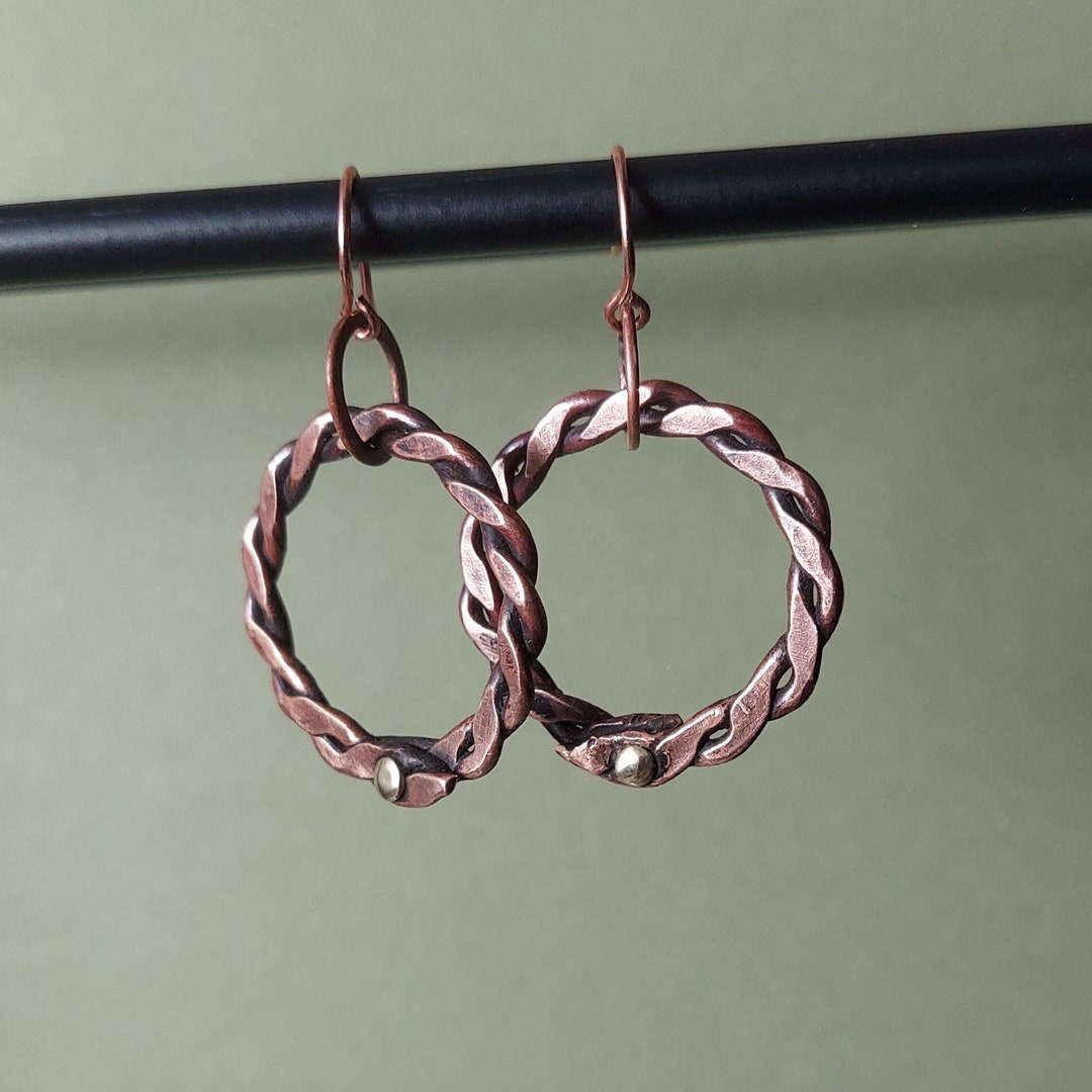 2 Ply Copper Hoops With Brand Rivet - Etsy