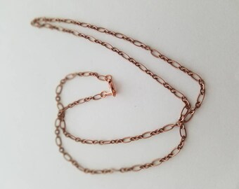 Copper chain with lobster clasp -lighter weight