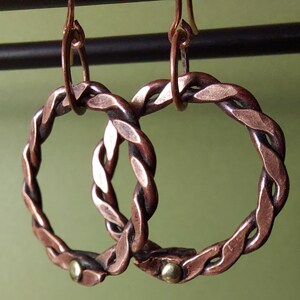 2 Ply Copper Hoops With Brand Rivet - Etsy