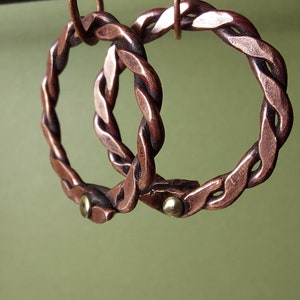 2 Ply Copper Hoops With Brand Rivet - Etsy