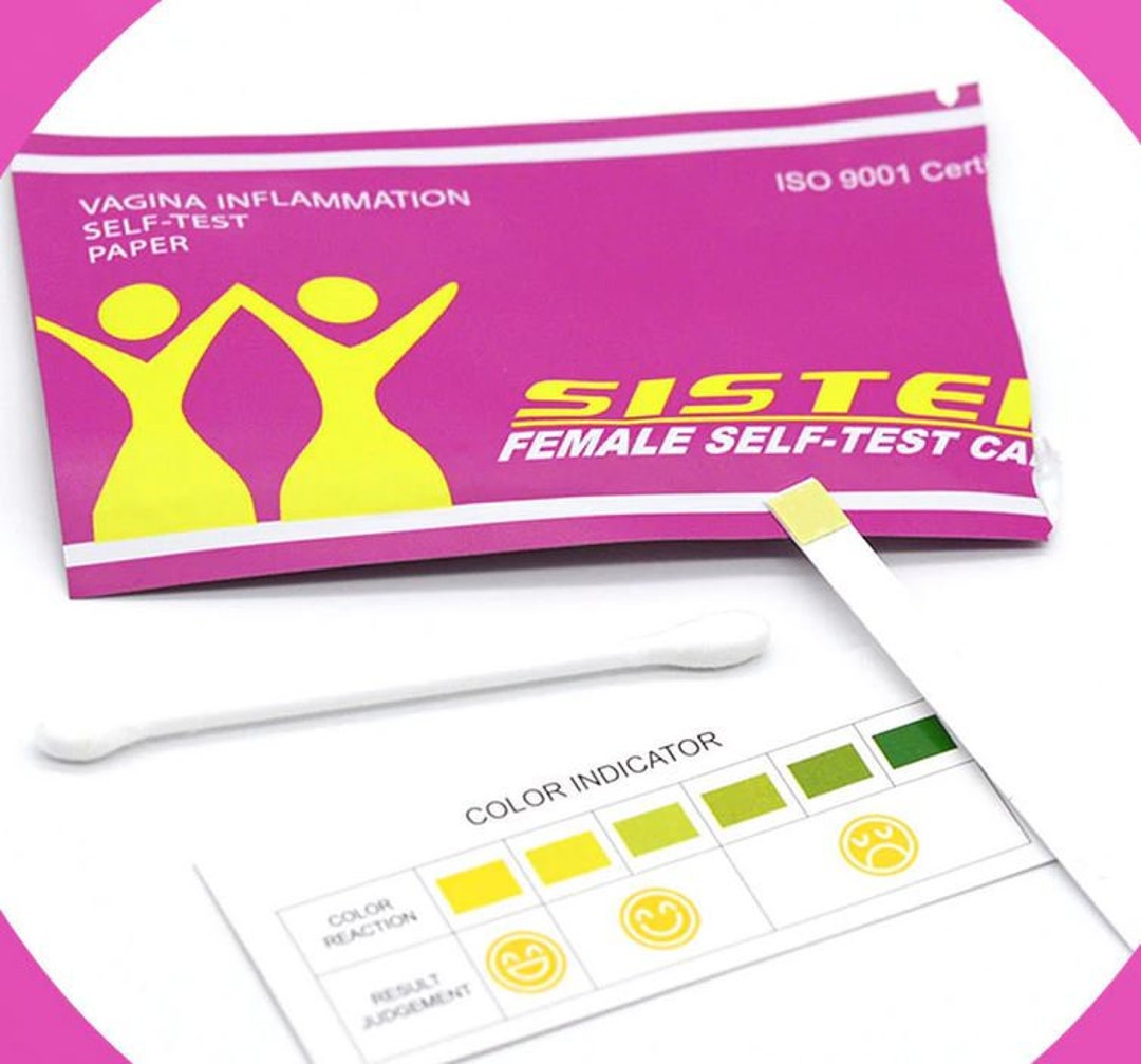 Vaginal Inflammation Self Test Card Vaginal PH Test Strip Kit Test for Urine Tract, Vaginosis