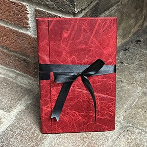Boudoir photo album, red distressed leather photo album, personalized, handmade, wedding or anniversary gift for husband boyfriend