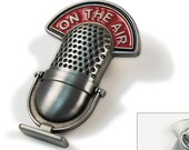Retro On The Air Microphone Lapel Pin (On-the-air)