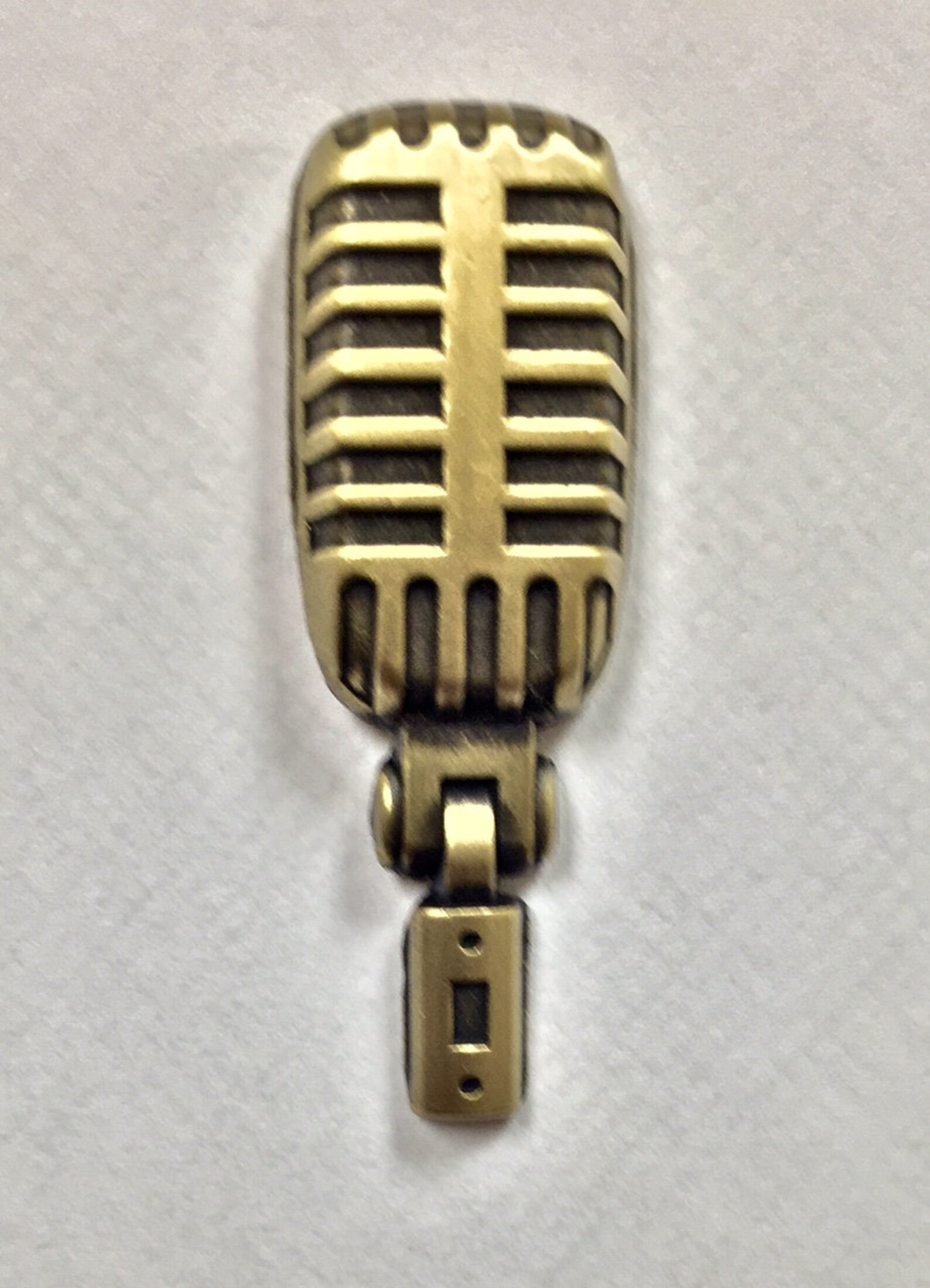 Retro Microphone Lapel Pin Silver or Gold Etsy