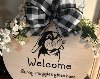 Wooden 12 inch round Door Hanger