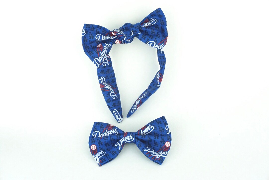 LA Dodgers Bow, LA Dodgers Headband, LA Dodgers Accessories Etsy