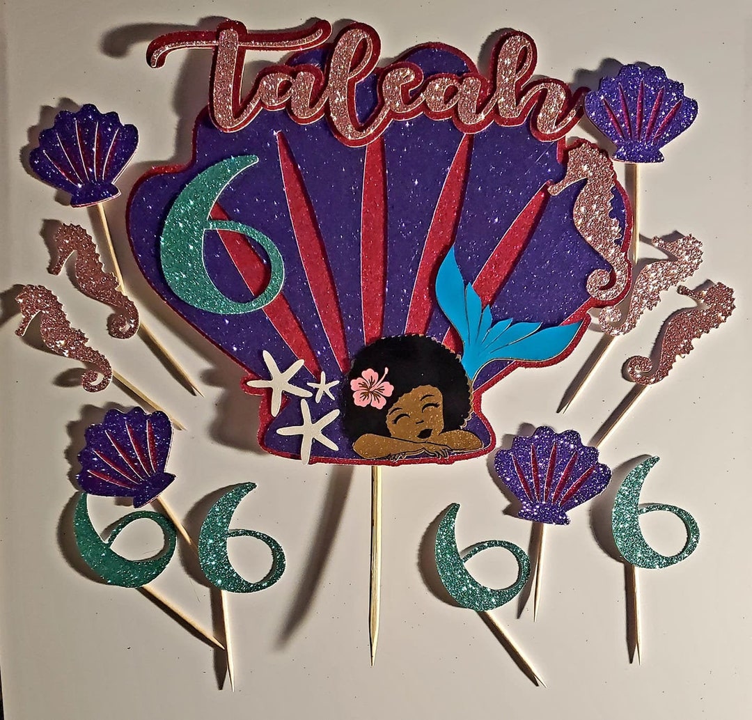 Custom Mermaid Cake Topper Etsy