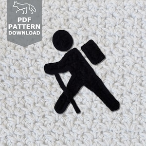 Hiker Silhouette - Applique - Crochet Pattern