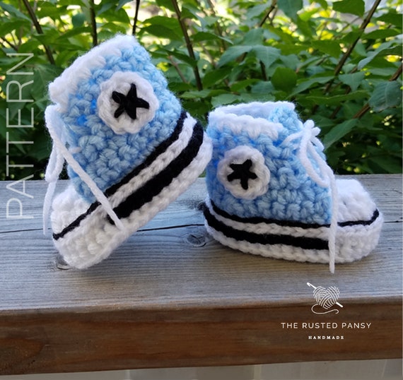 crochet baby converse sneakers
