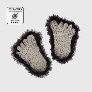 Big Footprints Fußabdrücke Häkelanleitung • Sasquatch Tracks Motiv • Waldlandschaft • Sasquatch • Wald • Camping • Outdoor Abenteuer