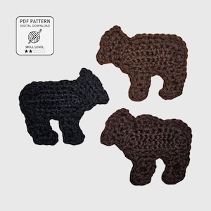 Bear Buddies Crochet Applique Pattern • Woodland Bear • Forest Animal • Crochet Bear