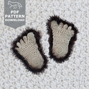 Bigfoot Footprints - Sasquatch - Applique - Crochet Pattern