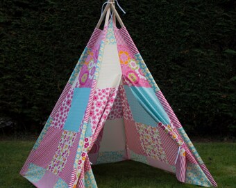 4.9ft Portable Teepee Play Tent Indian Play House for Baby Toddler Play 
