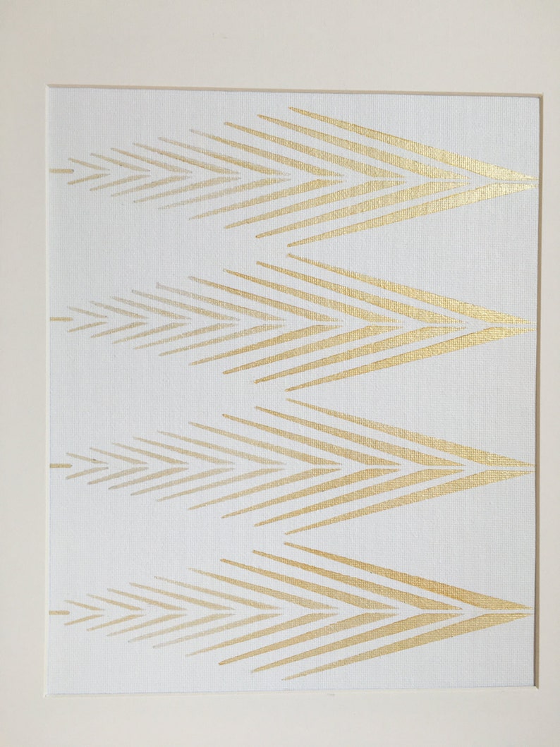 Tribal Wall Art Gold White Gold Arrows Gold Tribal Wall Etsy