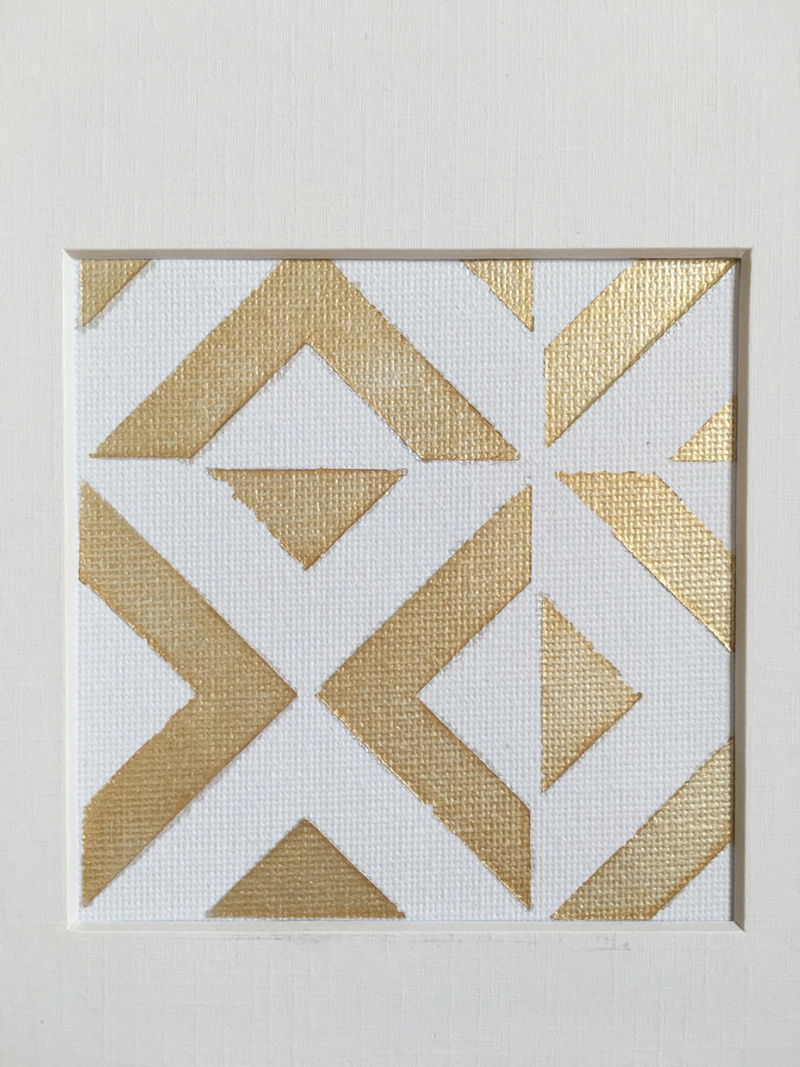 Gallery Wall Art Gold Black Wall Art Gold Triangles Gold Etsy