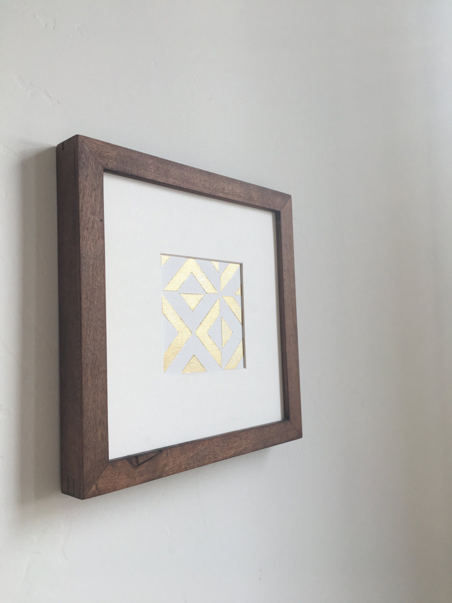Gallery Wall Art Gold Black Wall Art Gold Triangles Gold Etsy