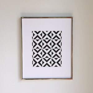 Black White Wall Art, 8x10, Modern Boho, Gallery Wall Art, Black Wall Art, Black Triangles, Black Arrows, Moroccan Art
