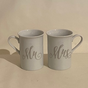 Mr. & Mrs. Coffee Mugs, bridal gift, wedding gift, anniversary gift