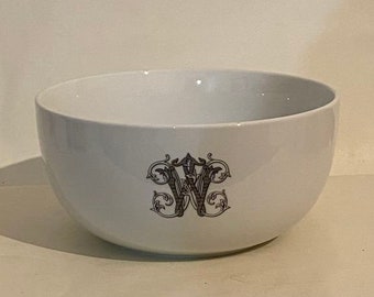 Vintage Monogram Serving Bowl | Personalized Serving Bowl