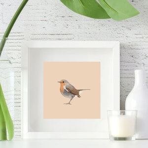 Robin Illustration Print | Illustrated Print | Robin Illustration | Robin Print | Illustrated Robin | Digital Robin Print | Digital Print