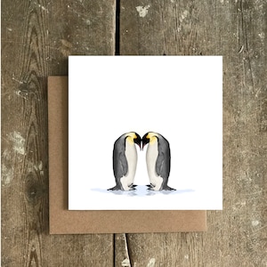 Illustration Pinguin Grußkarte | Illustration Karte | Pinguin Grußkarte | Karte Pinguin | Pinguin Illustration | Pinguine